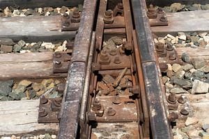 Rusty rails stretch into the distanc, a Transportation Photo by Schreibikus