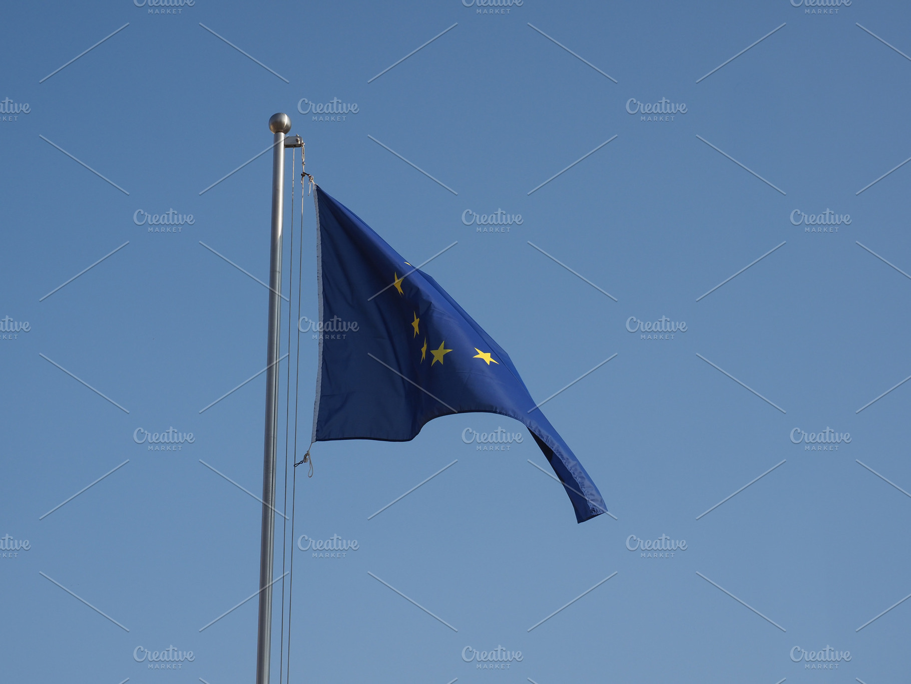 flag of the European Union (EU), a Photo by WorldPhotos