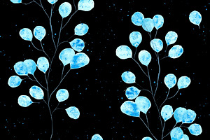 Blue Round Flowers
