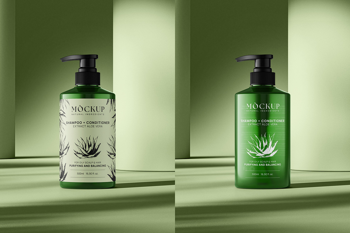Shampoo/Soap Bottle Mockup, a Packaging Mockup by ABAMockups (Photo 2 of 7)