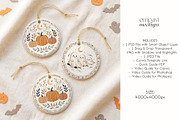 Halloween Ornament Mockup Set of 3, a Household Mockup by EmpaviMockups (Thumbnail 4 of 5)