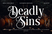 Deadly Sins – Gothic Horror Display, a Serif Font by roomspace creative lab (Thumbnail 1 of 12)
