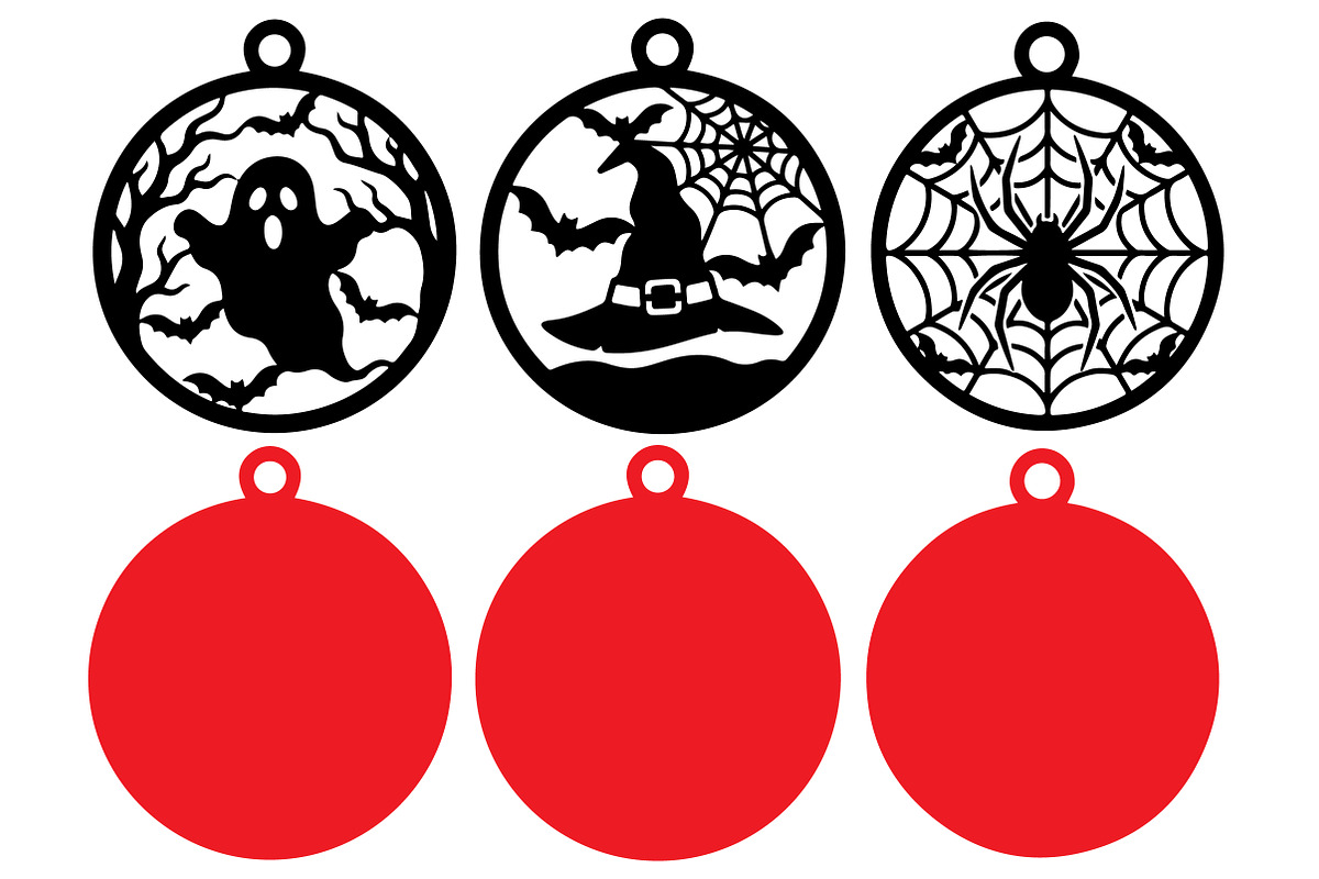 Halloween Ornaments Laser Cut SVG, an Object Graphic by DreamCafeArt (Photo 9 of 9)