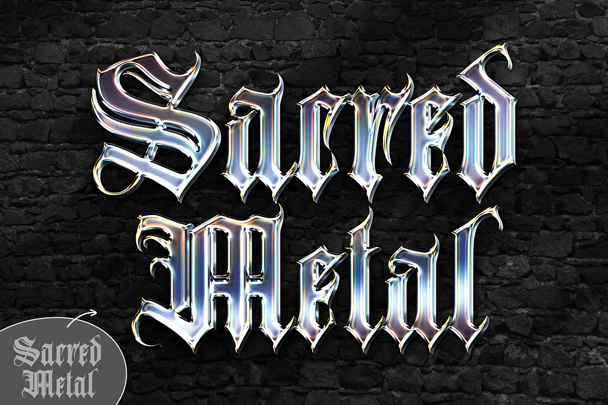 Gothic Chrome Text Effects, a Layer Style Add-On by Andrew Skoch Design (Photo 6 of 8)