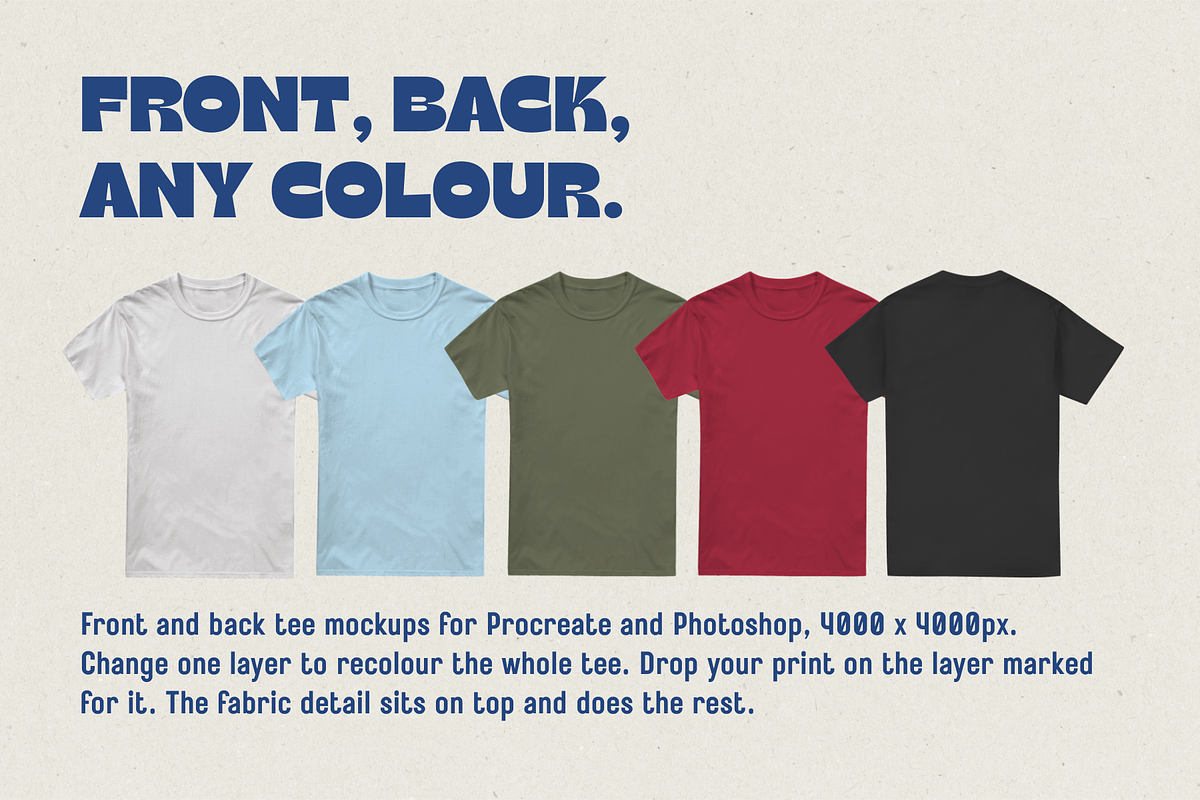 T-Shirt Merch Print Kit + Mockups, a Palette Add-On by Rebus Illustration (Photo 7 of 9)