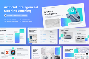 AI & Machine Learning Presentation, a Presentation Template by SLAB! Design
