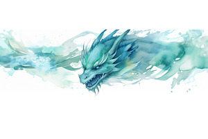 Watercolor Dragon Design