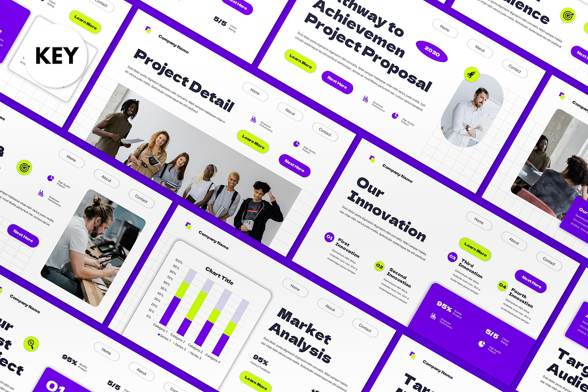 White Purple Modern Business Keynote, a Presentation Template by graphicook (Photo 1 of 4)