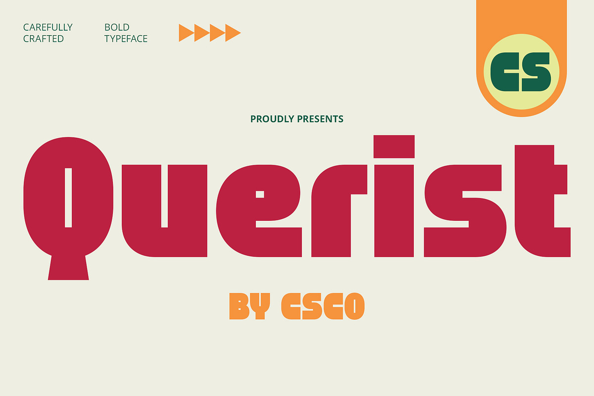 CS Querist – Bold Font, a Sans Serif Font by Craft Supply Co. (Photo 1 of 8)