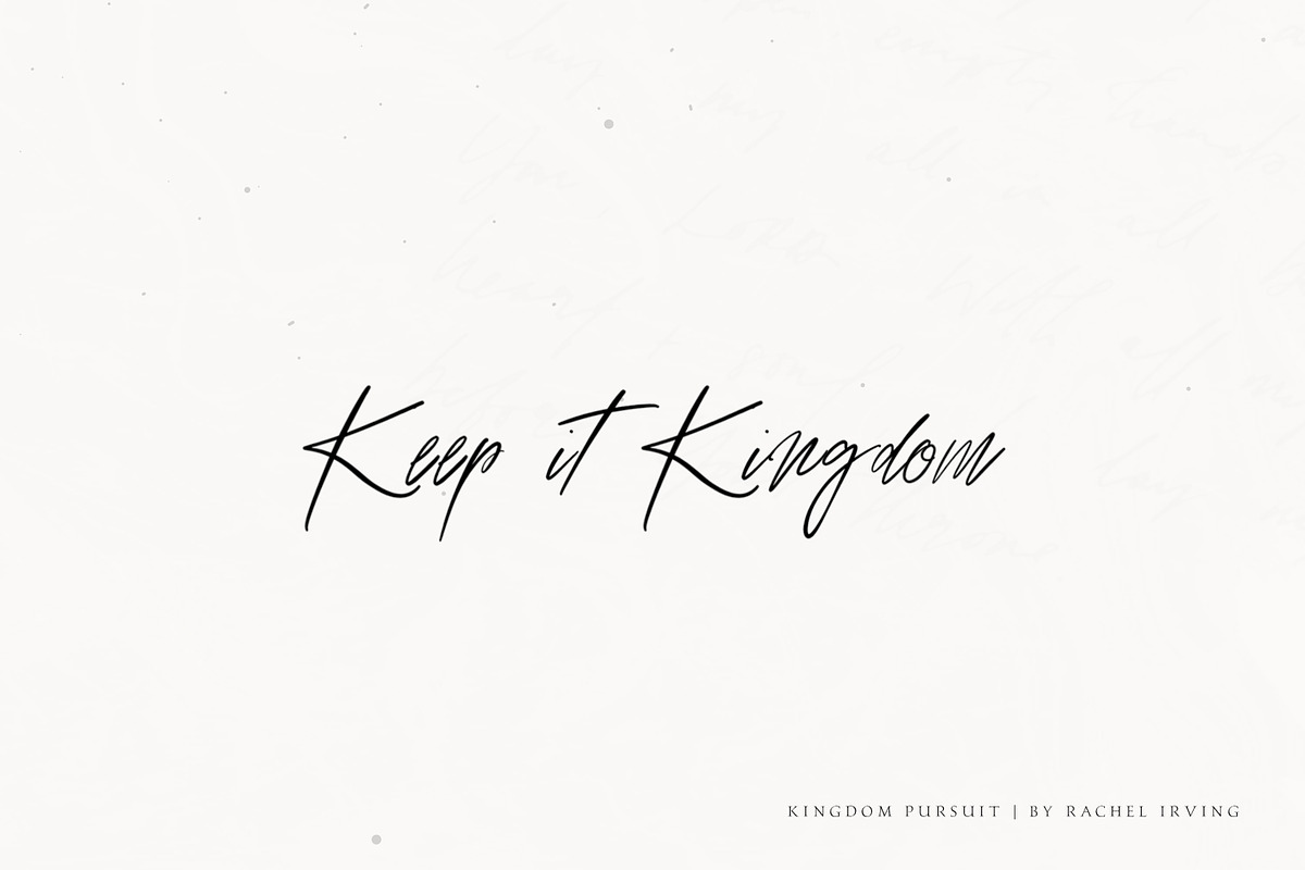 Kingdom Pursuit | Script Font preview 5