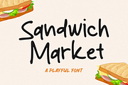 Sandwich Market, a Handwritten Font by Forberas Club (Thumbnail 1 of 7)