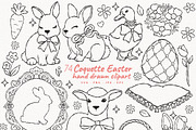 Coquette Easter Outline Bundle, a Seasonal Illustration by TitaLivingArt (Thumbnail 1 of 10)