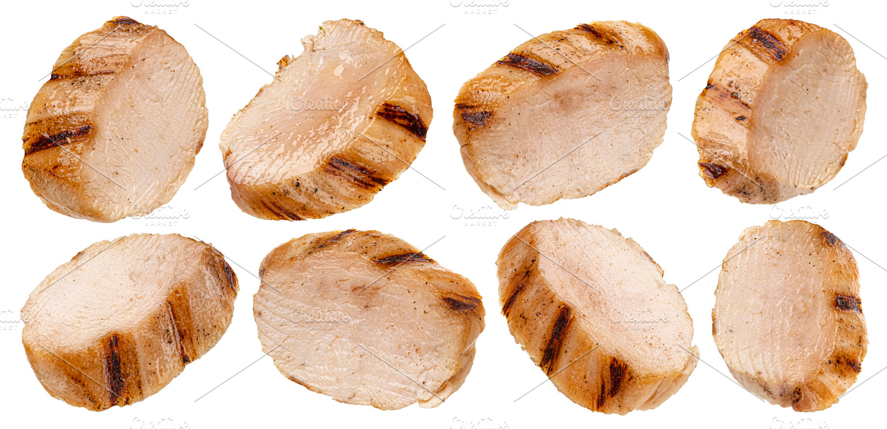 Grilled chicken breast slices, a Food & Drink Photo by Max Lashcheuski
