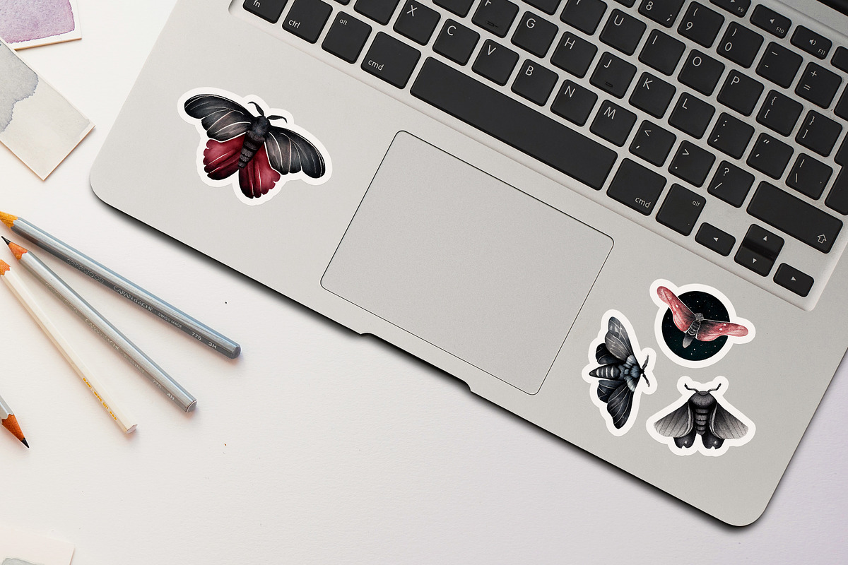 Watercolor Moths: PNG Clipart Set, an Object Graphic by Lumitar (Photo 4 of 4)