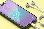 Phone Mockup on Editable Background., an iPhone Mockup by smishura (Thumbnail 3 of 5)