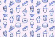 Fast Food icons, an Outline Icon by GraphicsByKassy (Thumbnail 4 of 6)