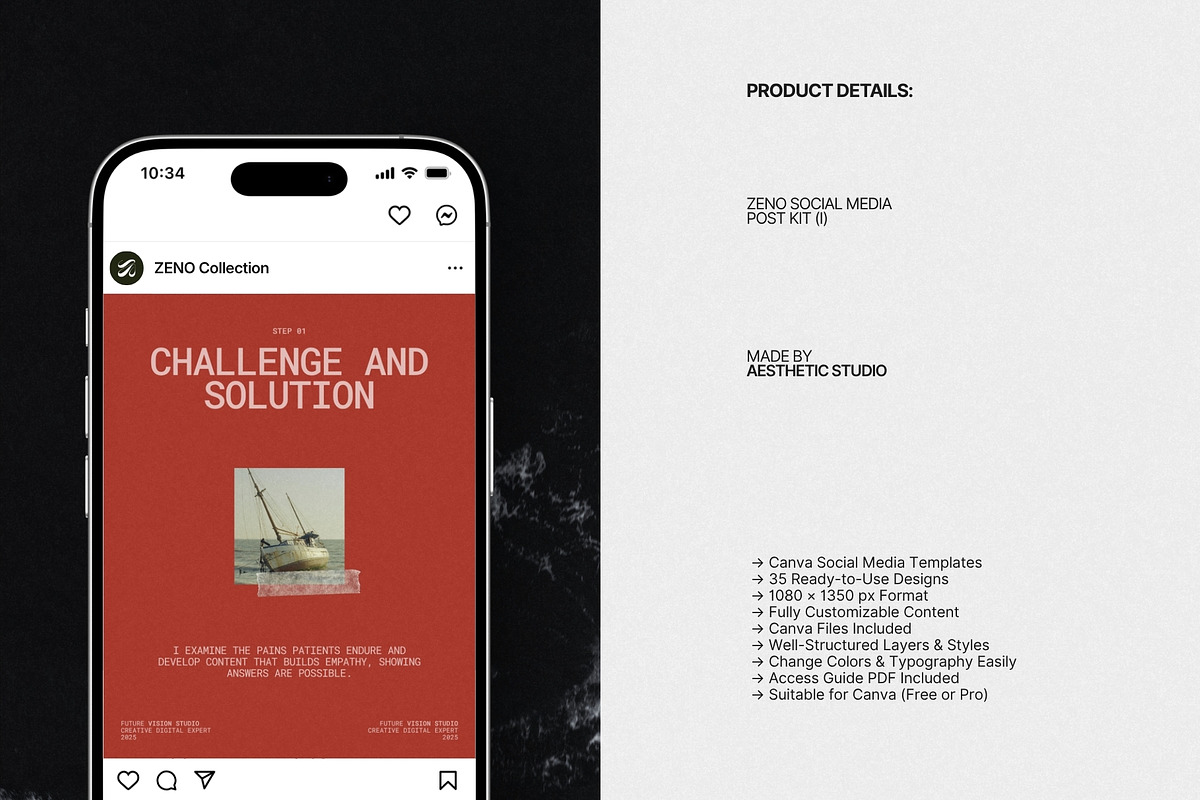 ZENO | Social Media Kit (I), a Social Media Template by The Aesthetic Studio (Photo 6 of 10)