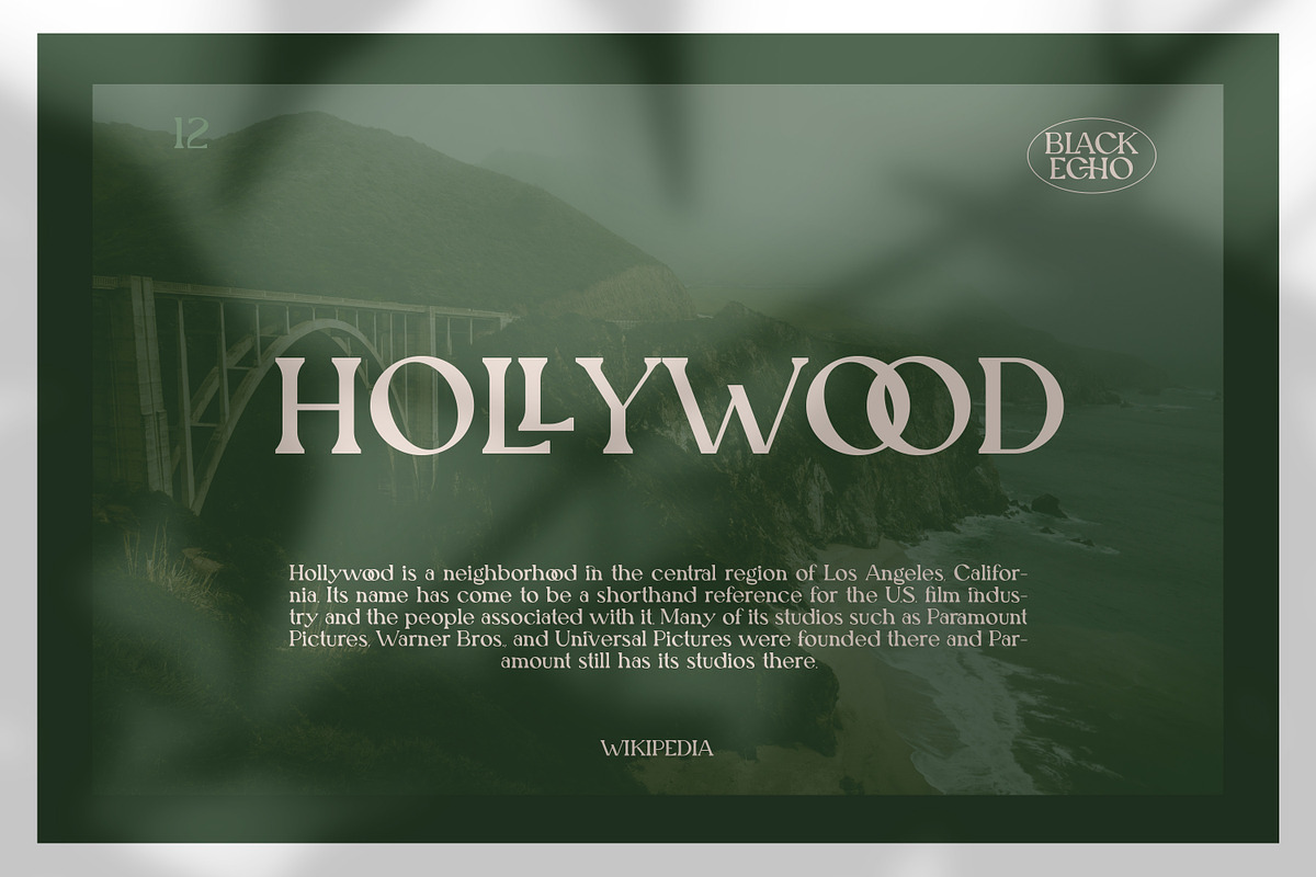 Black Echo Modern Ligature Font, a Font by AndrewPixelType (Photo 10 of 12)