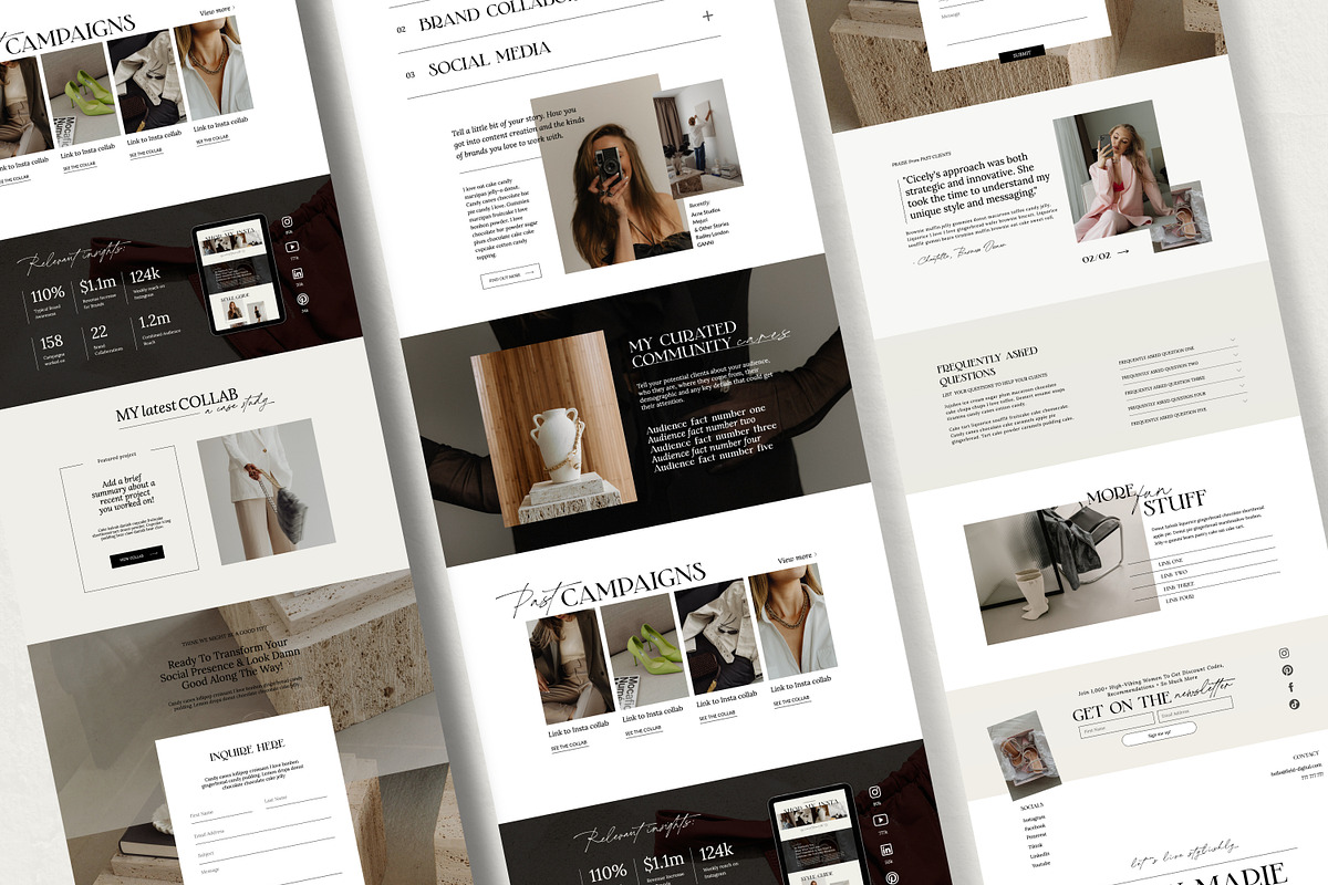 Media Kit Website Template, a Websites & App Template by Field Digital (Photo 4 of 9)