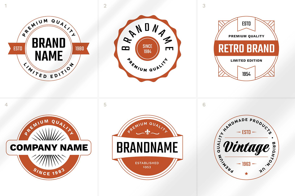 24 Vintage Round Logo Templates, a Branding & Logo Template by MaryArt (Photo 3 of 8)