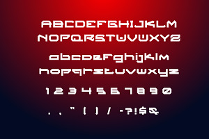 Robotic Mecha Display Font