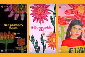 70s Craft Flower-embroidery&patterns