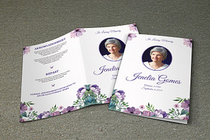 Funeral Program Template-V225, a Brochure Template by Template Shop