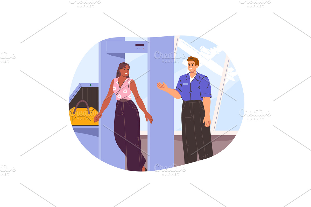 Airport gate for luggage or baggage, a Transportation Illustration by Elegant Solution