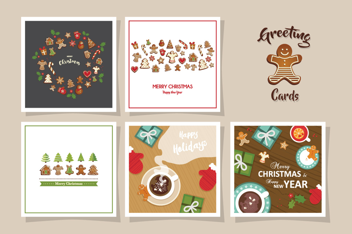 Gingerbread cookies big set, a Decorative Illustration by jenny lipets (Photo 5 of 9)