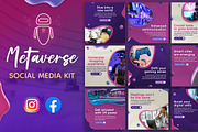 Social Media Kit - Metaverse, a Social Media Template by Brandify Studio (Thumbnail 1 of 4)