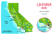 California maps, an Education Illustration by Illustrationsforteachers (Thumbnail 3 of 5)