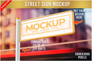 Street Sign Mockup PSD, an Advertising Mockup by Bruno's Shop