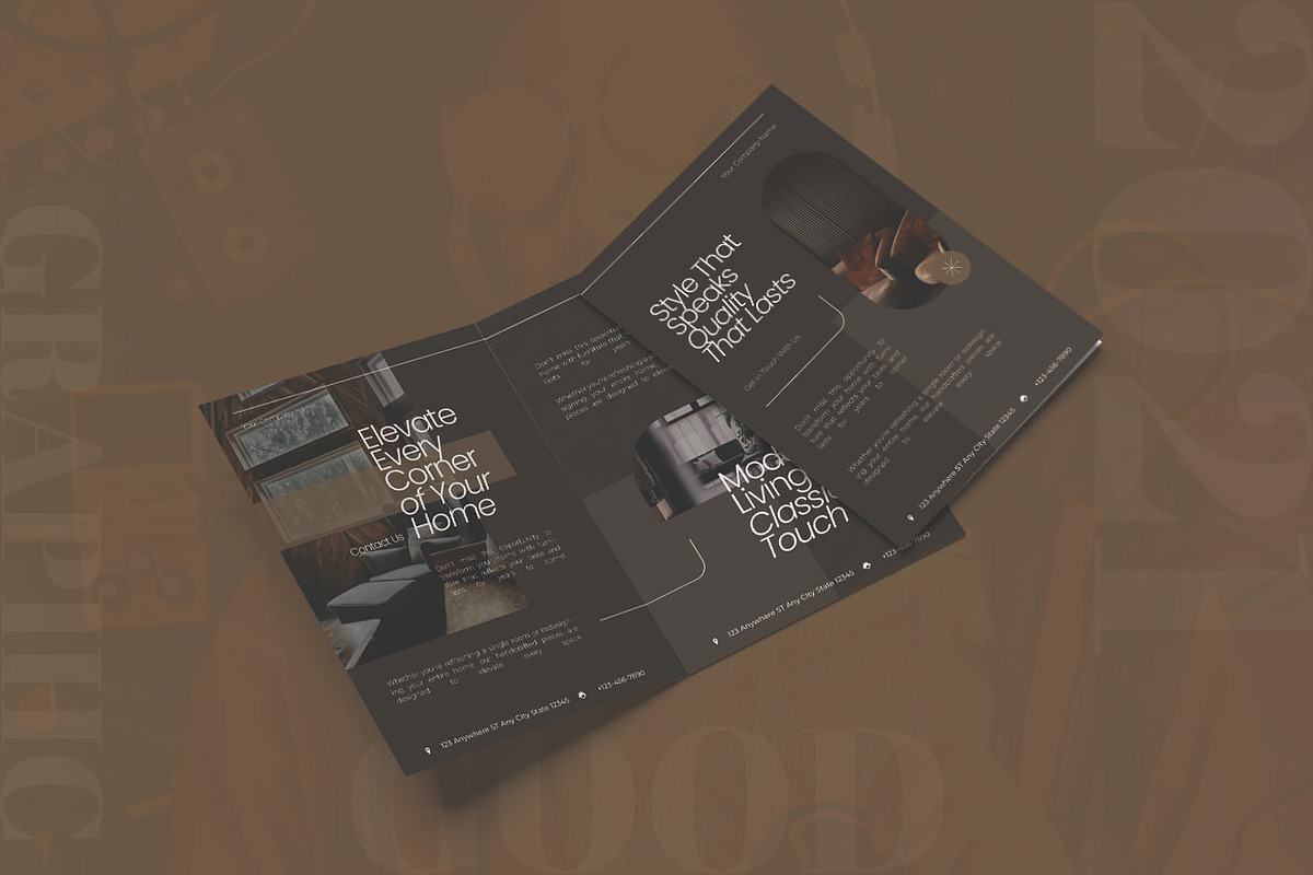 Opulence Furniture - Bifold Brochure, a Brochure Template by AQR Studio (Photo 2 of 2)