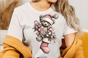 Whimsical Christmas Teddy Clipart, an Animal Illustration by SVGArt (Thumbnail 4 of 5)