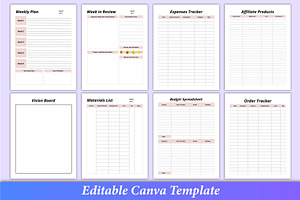 Side Hustle Planner Canva Kdp