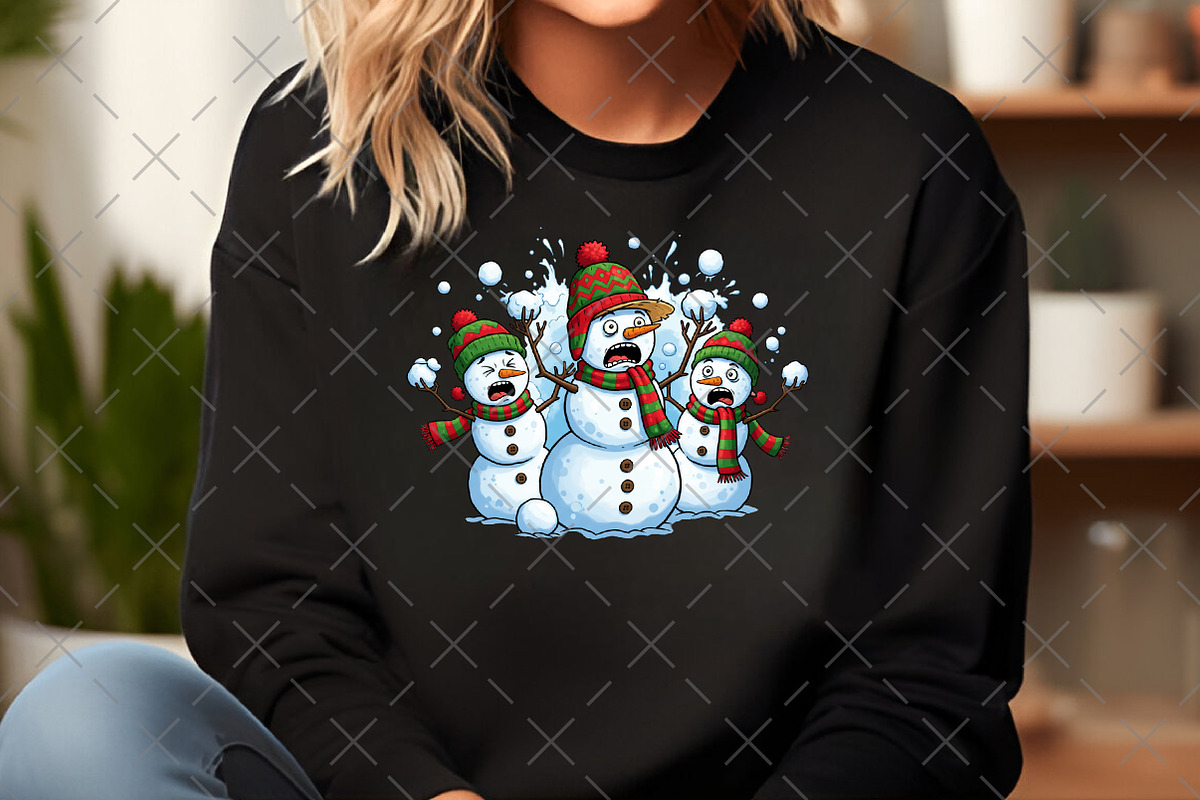 Funny Christmas Snowman Png, an Illustration by Craft Nest (Photo 4 of 6)