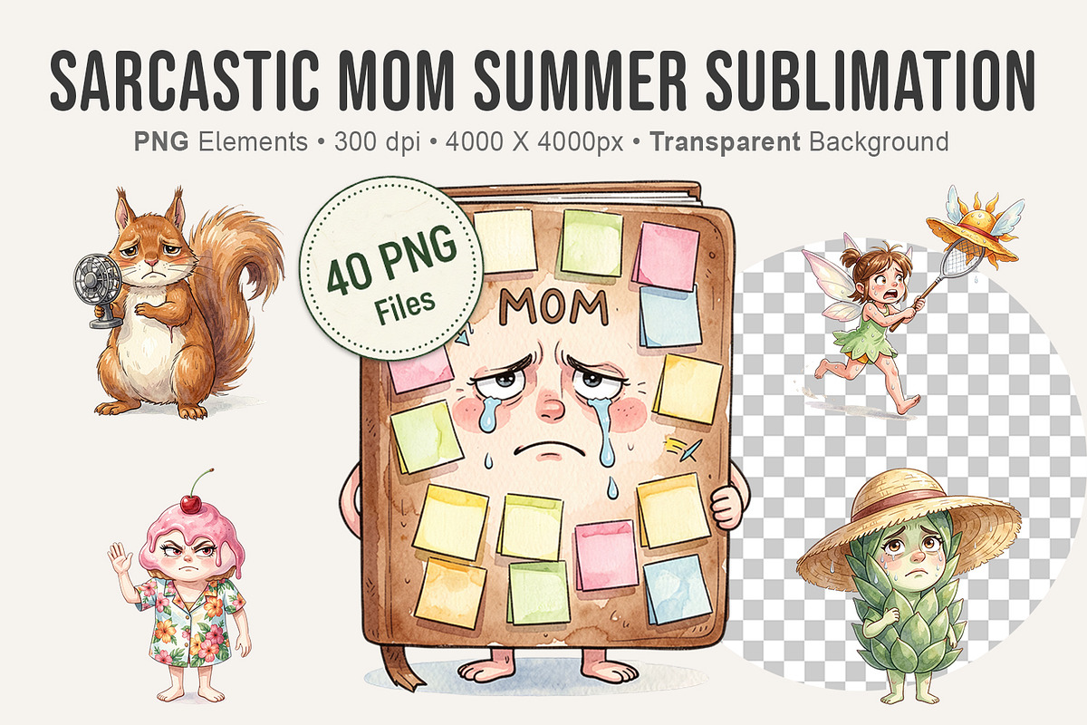 Sarcastic Mom Summer Sublimation, an Illustration by Artnoy (Photo 1 of 8)