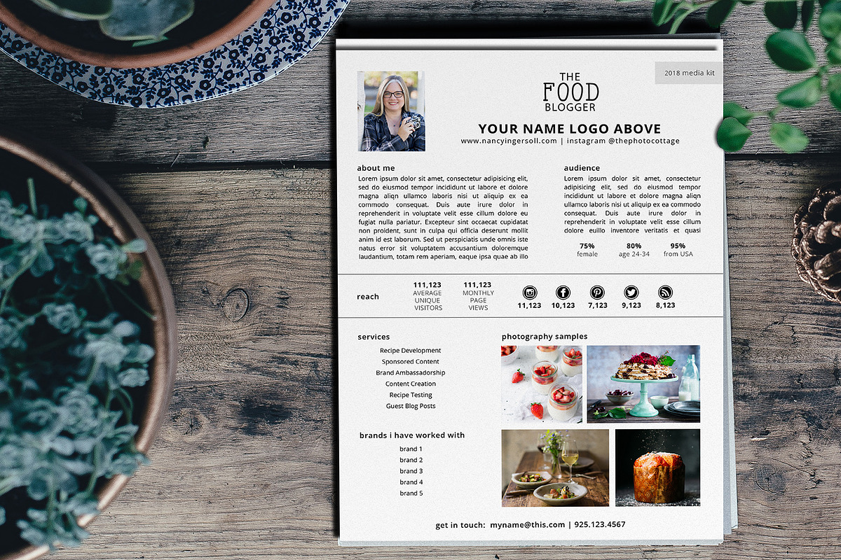 Media Kit Template for Bloggers, a Stationery Template by Nancy Ingersoll (Photo 2 of 2)