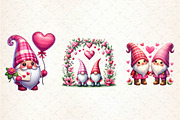 Pink Valentine Gnome in Love Bundle, an Illustration by CreationArt (Thumbnail 5 of 5)