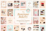 Boutique Bakery Instagram Templates, a Social Media Template by Hell Yeah Designs (Thumbnail 1 of 12)