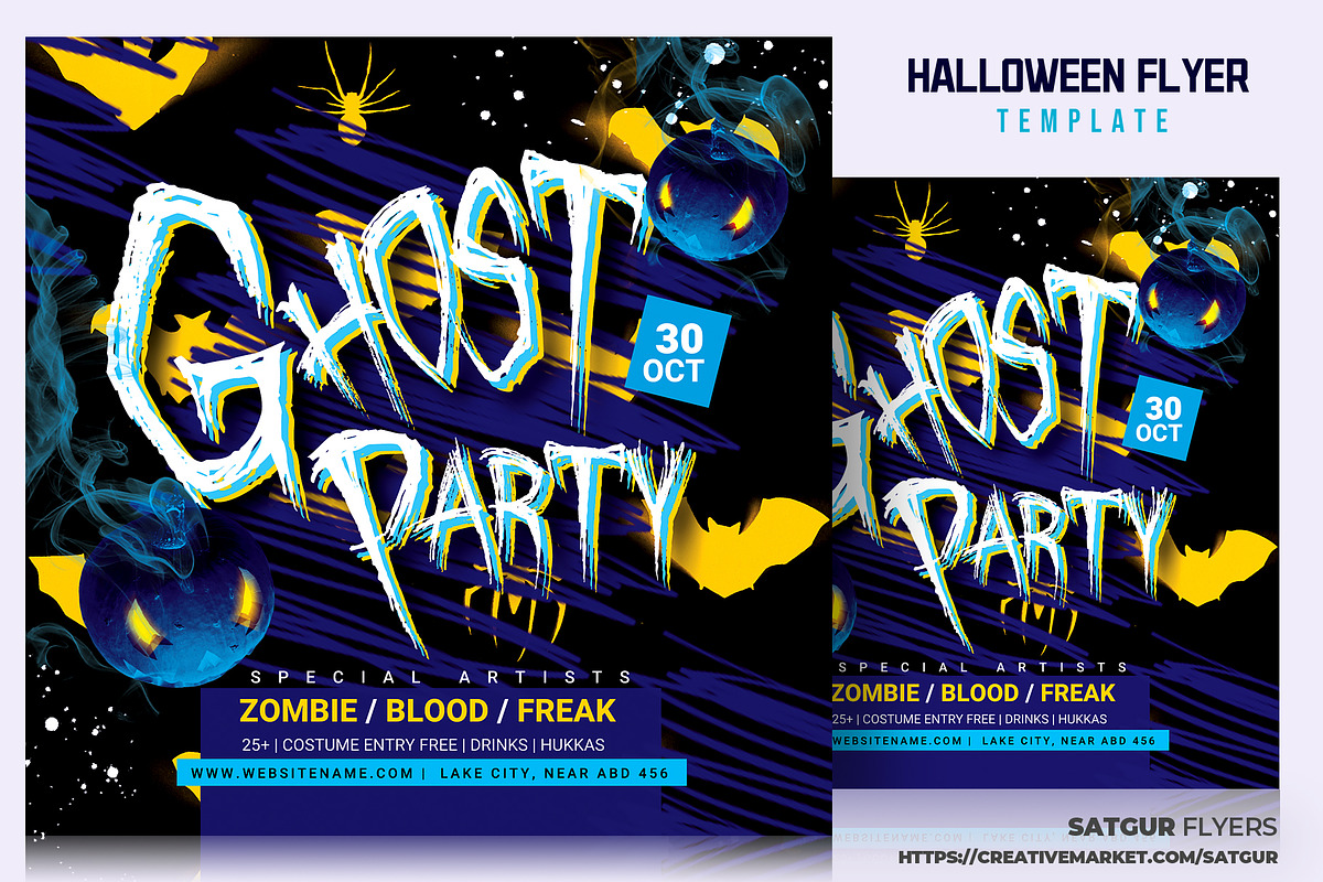 Halloween Flyer Template, a Flyer Template by Satgur Graphic Design (Photo 1 of 5)