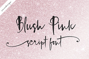 Blush Pink Handwritten Script Font