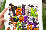 Trick or Treat Halloween PNG,, a Seasonal Illustration by Coco Bloom (Thumbnail 2 of 3)