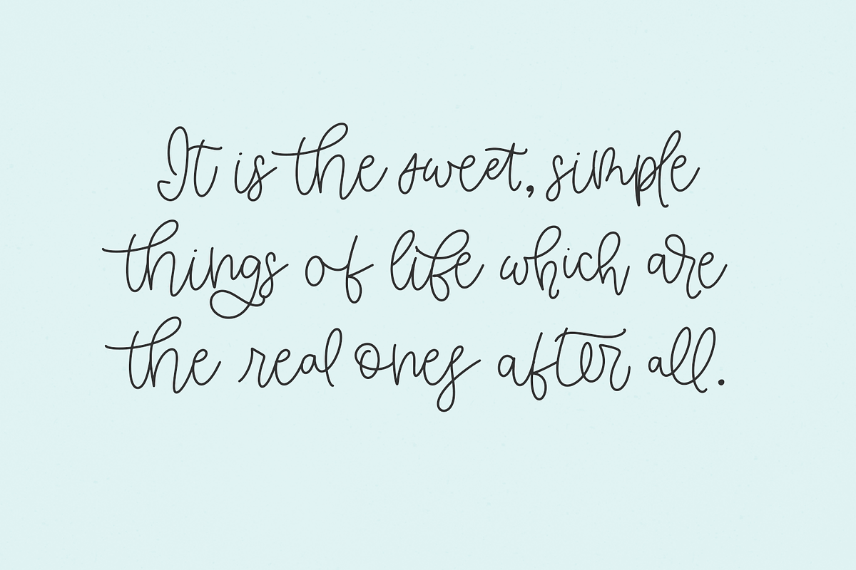 Honeybelle Calligraphy Script, a Script Font by Beck McCormick (Photo 8 of 10)