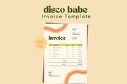 Funky Invoice Template Canva, a Stationery Template by Hell Yeah Designs (Thumbnail 1 of 3)