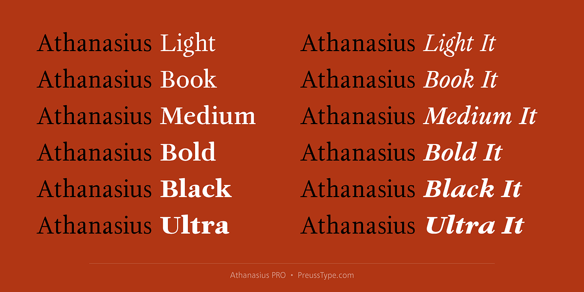 Athanasius PRO, a Serif Font by preussTYPE (Photo 4 of 10)