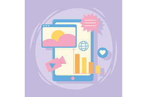phone digital activity, an Object Illustration by studiogstock