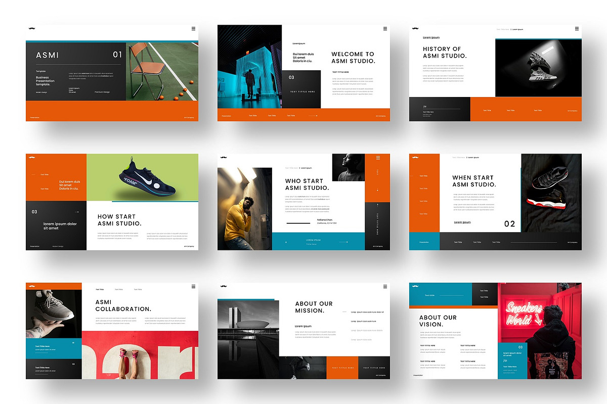 Asmi – Business PowerPoint Template, a Presentation Template by Dens Creative Studio (Photo 2 of 6)