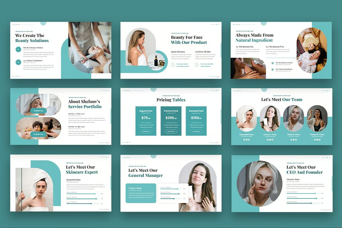 Shelouv - Beauty Skincare Powerpoint, a Presentation Template by Fit-tee (Photo 3 of 6)