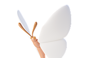 Cute 3D white Butterflies icons, an Animal 3D Model by Hannet (Thumbnail 2 of 5)